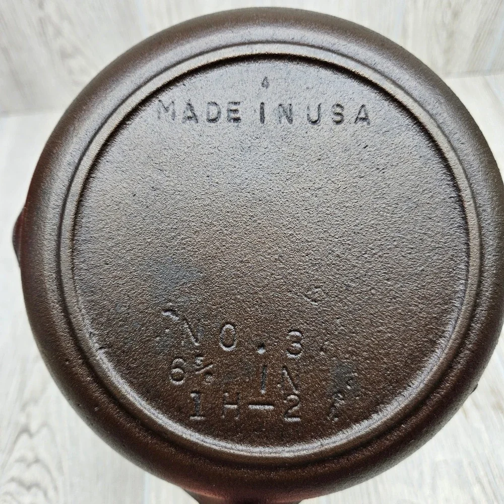 BSR Birmingham Stove Range No‎ 3 Cast Iron Skillet 6-5/8 Inch Century Series USA